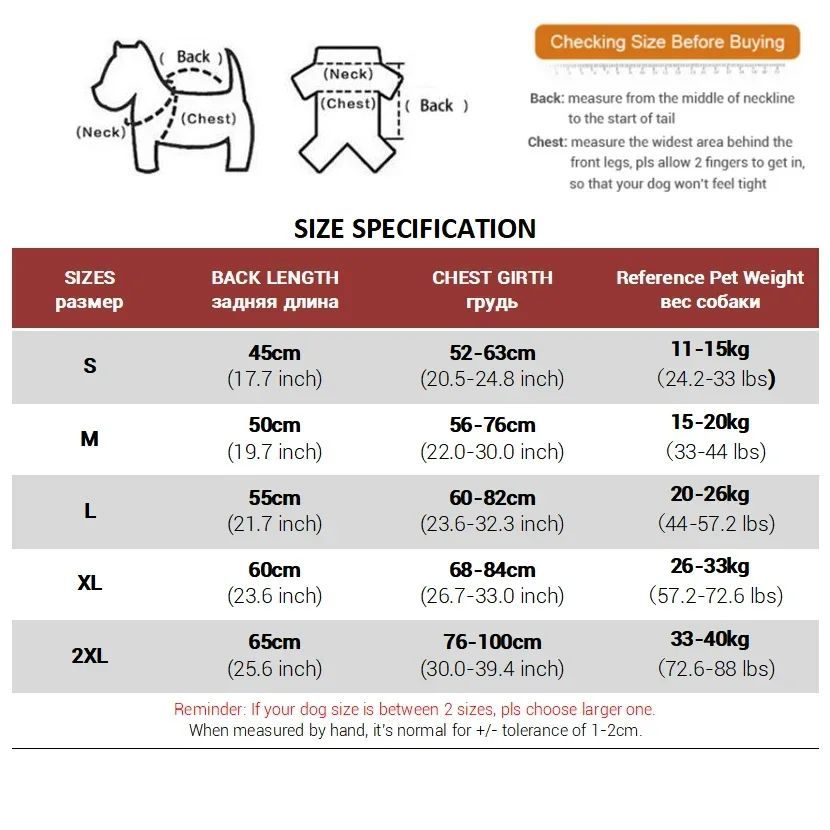 Waterproof Warm Dog Clothes